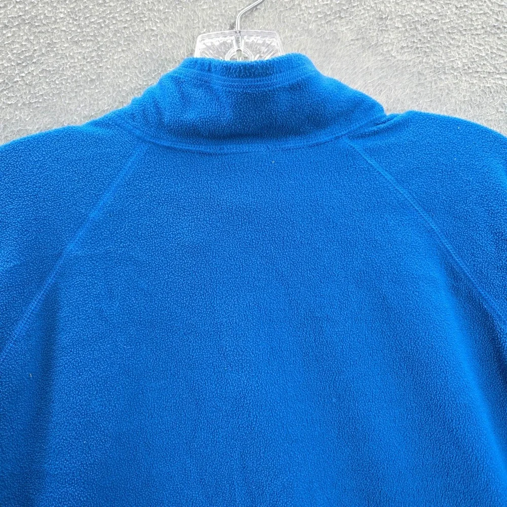 The North Face Men Sweatshirt 2XL Blue Colorblock‎ 1/2 Zip Pockets Mock Neck